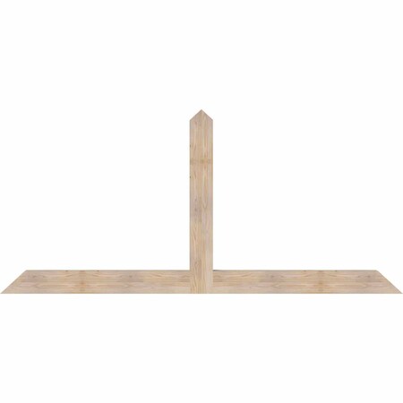 Ekena Millwork Portland Smooth Timber Gable Bracket, Douglas Fir, 96"W x 44"H x 3 1/2"D x 5 1/2"F, 11/12 Pitch GBW096X44X0406POR00SDF